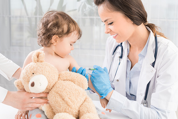 A child receiving a vaccination